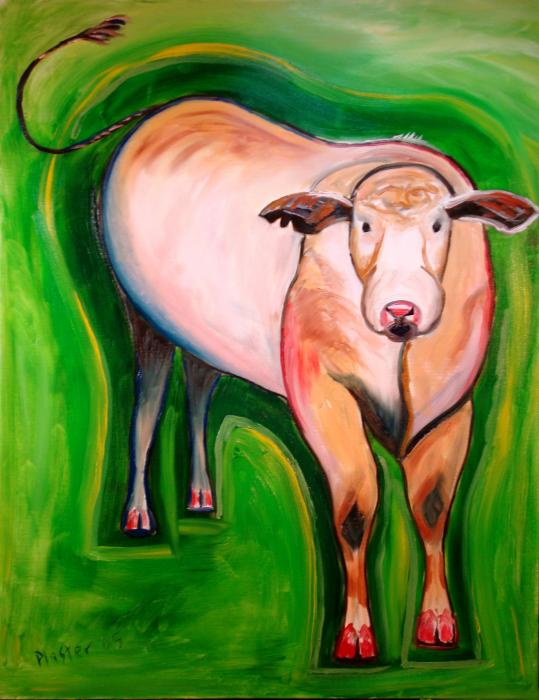 Cosmic Cow Art Print by NC Artist Scott Plaster